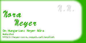 nora meyer business card